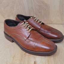 Cole Haan Men&#39;s Oxfords Sz 9 D Brown Leather Bicycle Toe Casual Shoes - £29.12 GBP