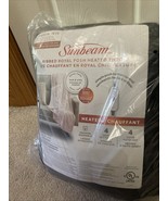 Sunbeam Royal Posh Ribbed Ebony Heated Personal Throw Blanket Adjustable... - $46.28