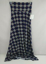 NWT Lularoe Maxi Skirt Dark Blue With Multi-Color Floral Design Size XS - £12.35 GBP