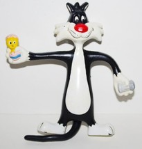 Looney Tunes Tweety and Sylvester 5&quot; Bendable Figure 1988 Applause NEW U... - $14.49