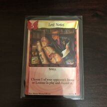 Harry Potter CCG Adventure At Hogwarts Card Lost Notes 94/116 - €0,97 EUR