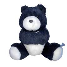 Hallmark Plush Stuffed Animal White Black Panda Bear 8&quot; Sitting Kids Collectible - £7.75 GBP