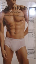 6 Pack Calvin Klein Mens Size Xxl 2XL White Black 100% Cotton Classics Briefs - £39.79 GBP