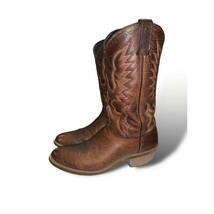 Men&#39;s Abilene 12&quot; Bison Leather Western Work Boot Cowboy Made in USA Bro... - $62.99