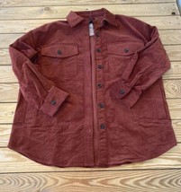 Madewell NWT $118 Women’s Oversized Button Up Shirt Shacket Size M Red AK - £54.44 GBP