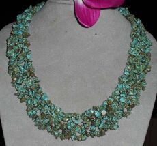   Breathtaking Genuine  Turquoise Stone  Necklace - €21,30 EUR
