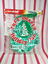 FUN New Old Stock Vintage Handi-Foil 2pc Christmas Tree Holiday Baking Pans  - £12.75 GBP