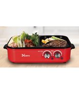 Electric Grill with Hot Pot, Narita 2-in-1 Hot Pot &amp; Grill, Red BY C&amp;H S... - $1,643.80 MXN