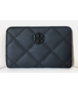 New Tory Burch Willa Matte Medium Leather Wallet  Black - $169.03 CAD