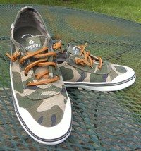SPERRY Lounge 2 Sneakers- Lace Up Slip On RIPSTOP Camouflage Shoes Women 7 - £30.68 GBP