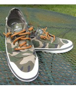 SPERRY Lounge 2 Sneakers- Lace Up Slip On RIPSTOP Camouflage Shoes Women 7 - $52.73 CAD