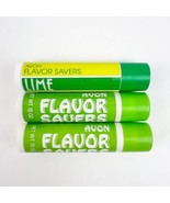 THREE Vintage Avon Flavor Saver Lime Lip Gloss Balm New *Read - £19.97 GBP