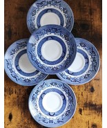 Five (5) ~ CHURCHILL ~ ENGLAND ~ Vintage BLUE WILLOW ~ Replacement ~ Sau... - €51,36 EUR