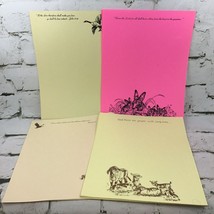 Vintage Animal Themed Stationary Lot Of 28 Pages In Different Colors and Styles - £11.86 GBP