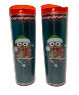 NEW Holiday Time 18oz Double Wall Owl Travel Tumbler Thermos Christmas M... - $16.82