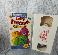 Barney&#39;s VHS Let&#39;s Pretend With Barney Video Tape 1993 Barney Friends Sing Along - $8.99