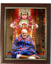 Neem Karoli Baba Religious Photo Frame Painting | Lord Hanuman Swaroop 1... - £19.77 GBP