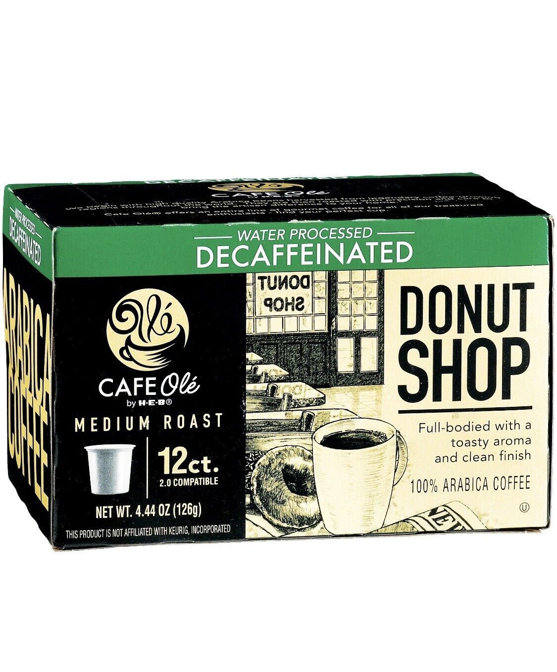 Primary image for Cafe Ole Decaf Donut Shop coffee. 12 count box. Lot of 3. keurig compatible