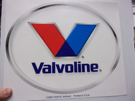 7.25&quot;x5.75&quot; VALVOLINE oval Shield Gas Vinyl Decal Lubester Oil Pump Can ... - $14.85