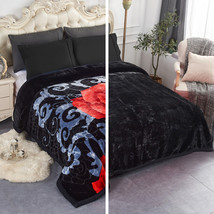 Black - Blanket Reversible Thick Blanket Winter Blanket Queen Size - £89.26 GBP