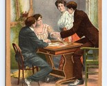 Romance Playing Carte Ragazze Fare Uomo Look Like Chumps Cuori 1912 DB C... - $5.07