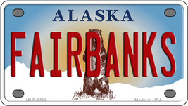 Fairbanks Alaska State Novelty Mini Metal License Plate Tag - £11.72 GBP