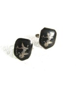 Sterling Silver Lady Dancer Niello Cufflinks Made In Siam 31916 - £28.67 GBP
