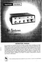 Harman Kardon NOCTURNE AX20 Receiver Owners Manual - £16.62 GBP