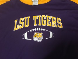 LSU Tigers Short sleeve Shirt 2XL Men Purple Yellow Short Sleeve Pro Edge - £9.49 GBP