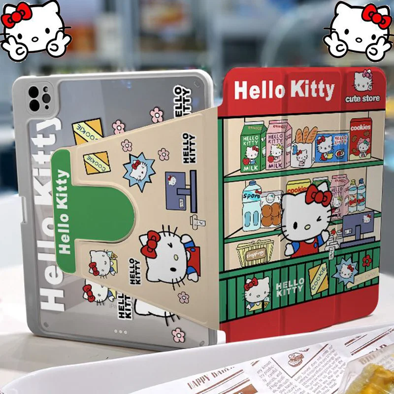 Cute Holle Kitty Rotate IPad 10 Case Cartoon 2022 IPad Pro 11 Inch Mini6 7th - £17.90 GBP+