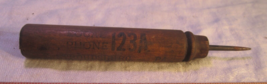 Vintage Antique Advertising Metal Ice Pick with wood handle STROUDSBURG PA - £14.38 GBP