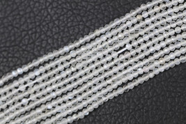 5 Starnd of 13 inch long strand faceted White MOONSTONE rondelle beads 2 mm appr - $55.49