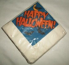 Hallmark Beverage Napkins Happy Halloween Bats Spiderweb Moon Spooky Party - £16.02 GBP