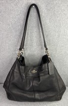 Coach Lexy Black Pebble Leather Shoulder Purse Handbag Bag Tote F27593 - $83.95