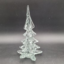 Large Vintage Silvestri Crystal Clear Swirl Art Glass Christmas Holiday Tree - £31.13 GBP