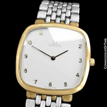 Omega De Ville Mens Unisex 18K Gold Plated &amp; SS Steel Watch - Mint with Warranty - £834.99 GBP