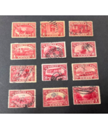 1912-13 U.S. Parcel Post Stamps Full Set Q1 thru Q12 BOB Used Hinged Sound - $48.00