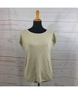 Talbots Petite Cap Sleeve Boat Neck Pullover Sweater Gold Size PXL NWT - $455.14 MXN