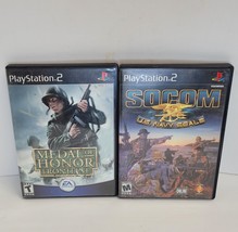 Medal of Honor Frontline &amp; SOCOM Navy Seals Game Lot (PS2 PlayStation 2)... - £11.07 GBP