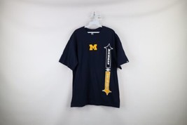 Vtg 90s Starter Mens Medium University of Michigan Football Spell Out T-Shirt - £27.65 GBP