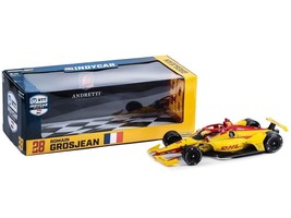 Dallara IndyCar #28 Romain Grosjean &quot;DHL&quot; Andretti Autosport &quot;NTT IndyCa... - £71.49 GBP