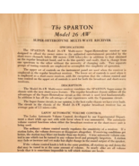1931 Sparton Radio Model 26-AW Multi-Wave Info Advertisement Catalog 2 P... - $28.07 CAD