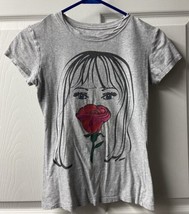 Disney Demi Lovato Girls Large Grey Graphic Short Sleeve T-shirt - $5.58