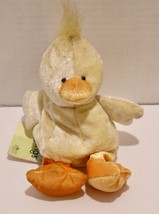 Russ Berrie Wishlings Cheeks Easter Plush Duck Chick Bean Bag Yellow  8 inch - $8.88