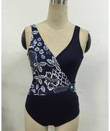 Summer Women's Deep V-neck Print Panel Jumpsuit Sexy Swimsuit - $18.00