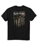 Buck Wear 8853 Men&#39;s RealTree Skull and Stripes T-Shirt Black - 3 XL - $53.34 CAD