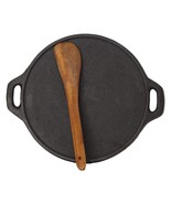 Dosa Tawa 12 Inch Pre-Seasoned Cast Iron with Free Wooden SpatulaBEST QU... - £58.37 GBP