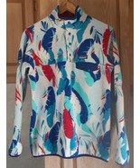 Patagonia Synchilla Snap T Pullover Feather Dance Womens M Blue Fleece  K - $29.69