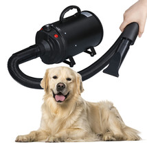 Pet Hair Dryer Quick Blower Heater W/ 3 Nozzles Dog Cat Grooming Black P... - £72.97 GBP