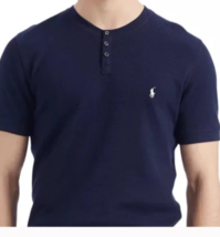 Polo Ralph Lauren Sleepwear Shirt Mens M Navy Waffle Knit Short Sleeve NWT - £20.78 GBP